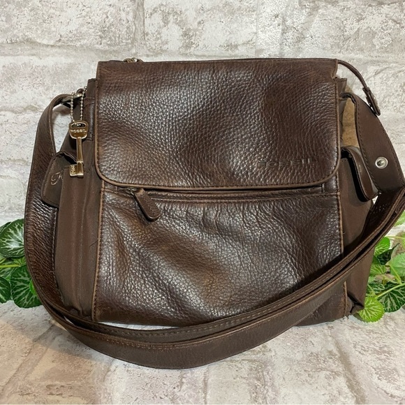 Fossil Leather Handbag with Key‎ Brown - Picture 1 of 13